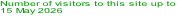 Number of visitors to this site up to  15 May 2026