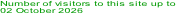 Number of visitors to this site up to  02 October 2026