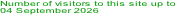 Number of visitors to this site up to  04 September 2026